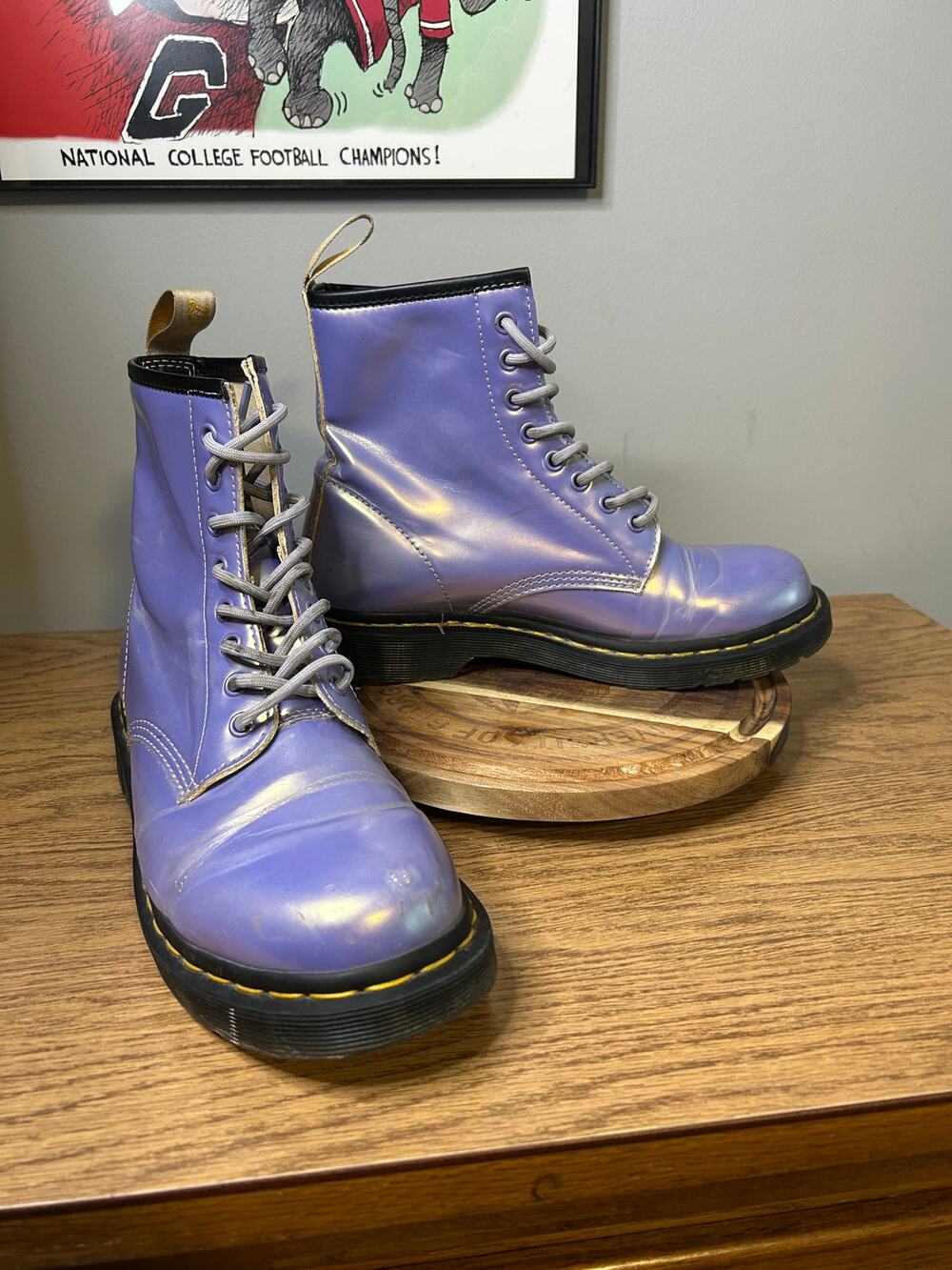 Dr Martens Purple Iridescent Vegan size 8/EU 39